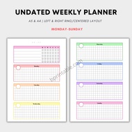 [PDF] Weekly Planner with Undated Flags, Weekly Planner Sheet Weekly Planner Book