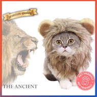 Lion Mane Cat Hat, Mainan Kucing Singa Topi yang Comel - Funny Pet Head Halloween Toy Dress Up Cute Costume Toys