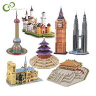 Large Size 3D Jigsaw Puzzle World Famous Architectural 3D Puzzle Miniature House Building Model Cons