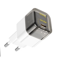 Củ sạc nhanh PD20W 1 cổng Type-C C125A nhỏ gọn tiện lợi thiết kế trong suốt ( Đen )