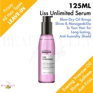 LOreal Professional Serie Expert Liss Unlimited Serum 125ml - Shine Perfecting Blow Dry Oil For Stra