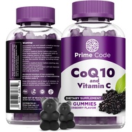 [ 2 𝐢𝐧 𝟏] CoQ10 and Vitamin C Gummies, CoQ10 Gummies 200mg,Vitamin C Gummies 250mg, CoQ10 supplement