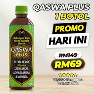 Qaswa Plus Jus Kolestrol Botani Lemon Dengan Sacha Inchi Ashwagandha dan Moringa