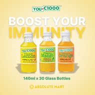 YOU C1000 Vitamin Lemon/Orange/Apple 140ML X 30 (GLASS)