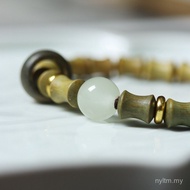 Bracelet Bracelet Beads Bamboo Running Ring Moonstone Ebony Sandalwood Beaded Green Festival Men Wom