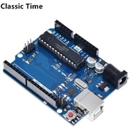 UNO R3 ATMEGA16U2 + MEGA328PชิปสำหรับArduino UNO R3บอร์ดพัฒนา + สายUSB