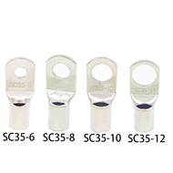 10PCS/5PCS SC35-6 35-8 35-10 35-12 Copper Cable Lug Kit Bolt Hole Tinned Cable lugs Battery Terminal