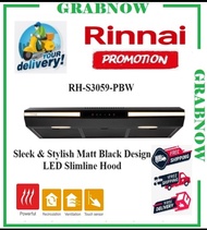 Rinnai RH-S3059-PBW Sleek &amp; Stylish Matt Black Design LED Slimline Hood| Local Warranty | Express Free Delivery