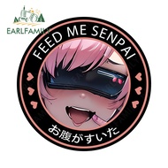 EARLFAMILY 13cm x 13cm Fanart Girl Face Car Sticker Ahegao Anime Waterproof Sunscreen Helmet Decal F