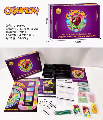 Russian board game card game chess strategy-CASHFLOW 202 INVESTMENT BOARD GAME& 101