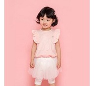 韓國 Cordi-i 荷葉邊水果刺繡純棉上衣-粉色