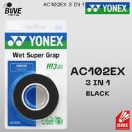 YONEX AC102EX 3 IN 1 BADMINTON GRIP PACK OF 3 - 100% ORIGINAL SUNRISE AC102