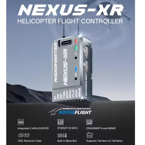 Radiomaster NEXUS-XR/X Helicopter Flight Controller ICM42688P 6-axis MEMS Integrated 2.4GHz ELRS RX 