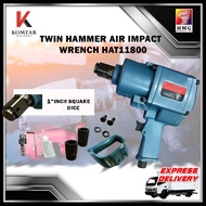 HMG Twin Hammer Air Impact Wrench 1" Air tool Pneumatic Air Tool HAT11800