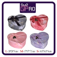 Gift Box 3 IN 1 Marble Heart Shape Gift Box with Ribbon & Card Best Wishes For You Bouquet Gift Box/
