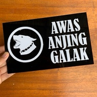 Acrylic sign Board BEWARE OF A FIERCE DOG Custom Acrylic Sign Board Black and White Custom UV Print 