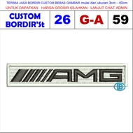 G-A59 AMG LOGO EMBROIDERY PATCH - CUSTOM S'T TESTIMONI EMBROIDERY