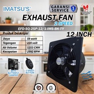 Exhaust Fan 12 Inch Wall Air Duct Booster Fan 12" Inch 2 Speed / Kipas Hexos Dinding Exhaust Fan Ven