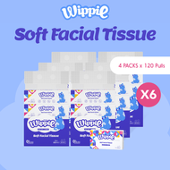 【6 Bags】Wippie 3ply Facial Tissue - Grande Premium Size (4 x 2880 pulls)