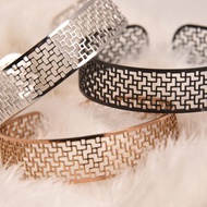 醫療級薄鋼手環- 萬壽無疆 寬版 雷射切割輕薄彈潤 好運手環