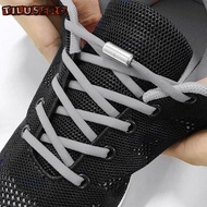 1Pair Quick Lazy Laces Round Elastic No tie Shoe Laces For Kids and Adult Sneakers Shoelace