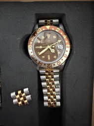 WMT Green Label Watch Automatic GMT Two Tone Root Beer