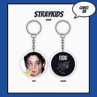 GANTUNGAN STRAY KIDS KEYCHAIN KARMA REVERSIBLE KEYCHAIN KPOP KEYCHAIN UNOFFICIAL HYUNJIN BANGCHAN FE