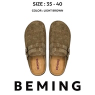 Bemingshoes006-Beming Suede Clog Sandals – ทรงคลาสสิก ใส่แล้วสบายแบบมีสไตล์