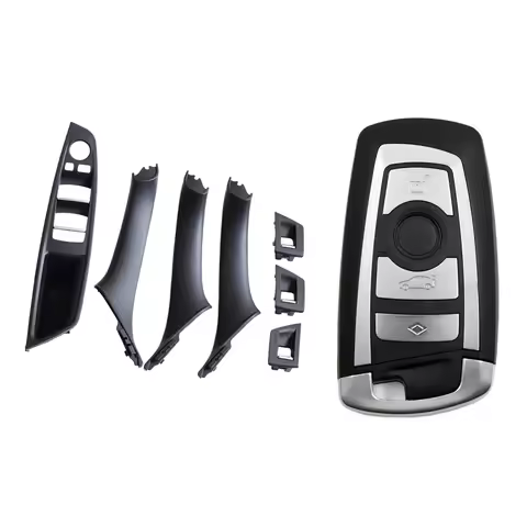 L08A-Smart Remote Key Fob Case Blade For Bmw F10 F20 F30 F40 1 3 5 Series 4Button & LHD Car Interior