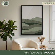 ZENi VOGUE Framed Poster [Set 3] | The VOGUE Series A3 A2 A1 Poster Frame | Wall Art Decor