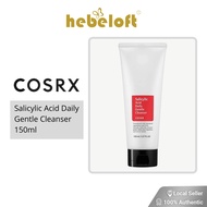 COSRX Salicylic Acid Daily Gentle Cleanser, Unclogging Pores, Control Sebum, Sensitive Skin, 150ml - HEBELOFT