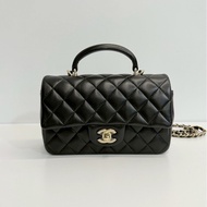 Chanel CF20 mini handle 黑金 晶片款 全新