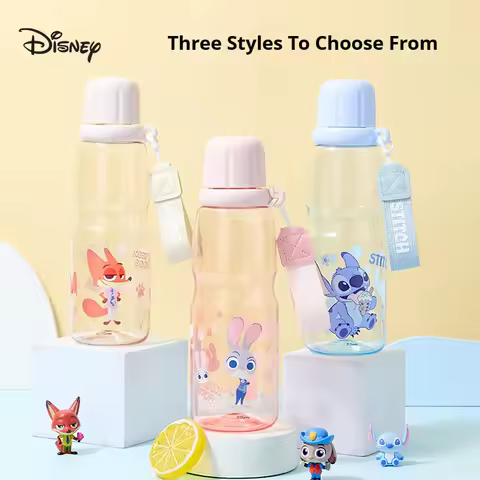 Disney Water Bottle School-Friendly Tritan High-Capacity Sports Water Bottle, Portable Direct-Drink