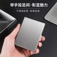 dompet lelaki wallet for man High-End Metal Card Holder Stainless Steel Anti-Magnetic Anti-Theft Bru