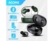 Acome Headset Earphone Bluetooth 5.0 TWS LED Garansi Resmi 1 Tahun Airdots T1