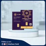 AlaDeen Gold®️ 1gram Exclusive Gold Bar 999.9Au Dark Purple (The Purest Gold)