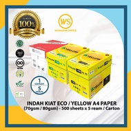 IK Yellow A4 Paper 70gsm / IK Yellow A4 Paper 80gsm  / IK Eco Paper 70gsm / A4 Paper / Kertas A4 (50