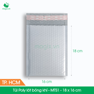 MTS1 - 18x16 cm - 100 Túi Poly bọc xốp hơi thay hộp carton