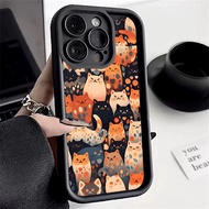 Soft TPU Phone Case for Samsung Galaxy S24 S22 S21 Ultra Plus S23 FE A13 A14 A34 A54 A23 A33 A53 A73 A72 A52 A52s 5G A32 Cartoon Cats Cover