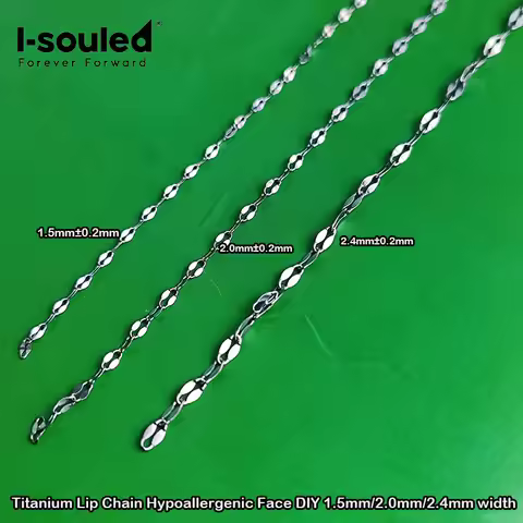 Minimalist Titanium Lip Chain DIY Loose Chain Jewelry in 1.5/2.0/2.4mm Width - No Additional Accesso