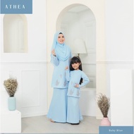 [ Baju Kurung Moden ] KURUNG ATHEA 2021 Color BABY BLUE Material Moss Crepe