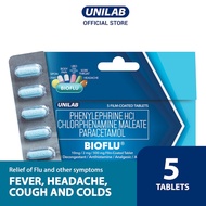 Unilab Bioflu 5 Tablets - Relief of Flu and other symptoms like Fever, Headache, Cough and Colds