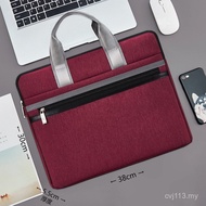 A a4 Multi-Compartment Briefcase Zipper File Bag Office Portable Business Information Bag Large Capa