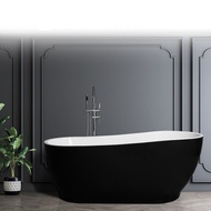 Black acrylic luxury portable bathtub bathroom interior luxury bathtub half body bath