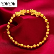100% original 916 Gold & 375 Gold Bracelet Wealth Pixiu Transport Bead Bracelet
