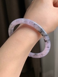 冰種翡翠天然翡翠玉鐲 A玉手鐲 玉鈪 • 冰種紫烏雞翡翠圓鐲