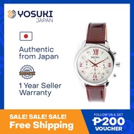 SEIKO LUKIA SRWZ81P SRWZ81P1 Chronograph Date Elegance White Red Leather Wrist Watch For Woman from 