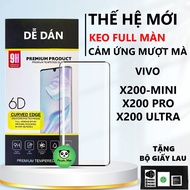 Tempered glass Vivo X200, X200 Pro, X200 Pro Mini Curved screen, full glue, Screen protector