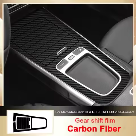Car Carbon Interior Sticker Gear Shift Protect Inner Door Protective Film Accessory For Mercedes-Ben