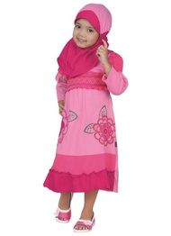 Baju Muslim Anak Perempuan / Gamis Anak / Busana Muslim Anak CBV 011